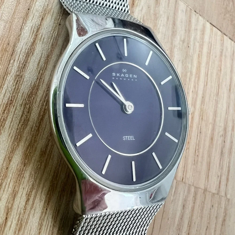Skagen Denmark ladies steel dress watch NEW BATTERY